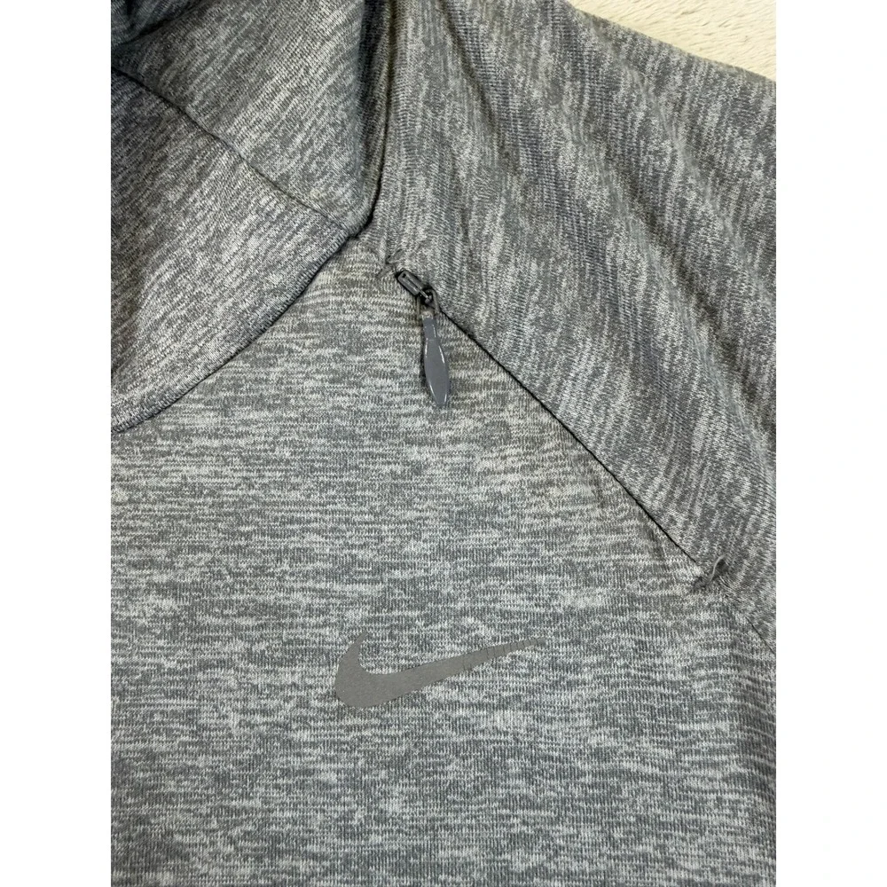 Nike Running Dri-FIT Hoodie Grey Heather Cow Neck 685818-065 Womens Small - Picture 8 of 16